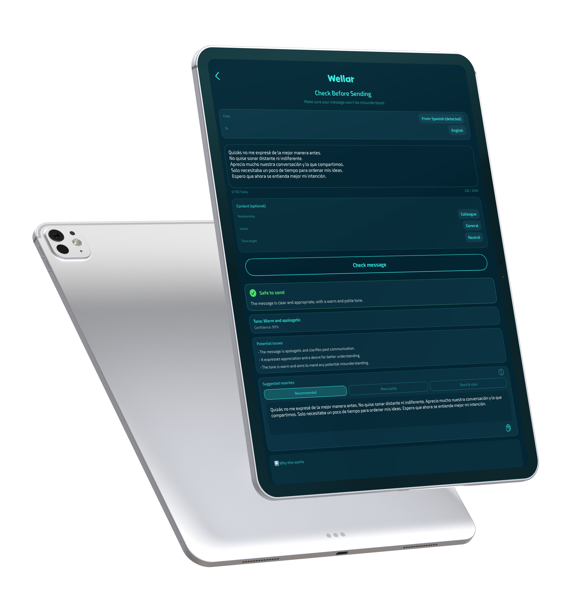 iPad Wellar screen 4